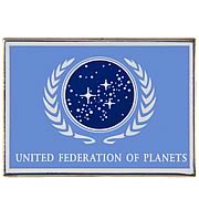 Star Trek United Federation of Planets Blue Flag Pin